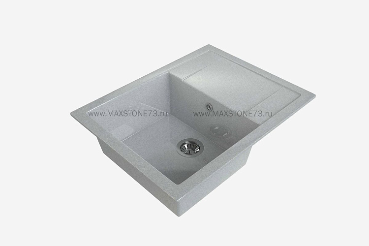 MAXSTONE Мойка глянцевая MS-15 (светло-серая) 640*505*217